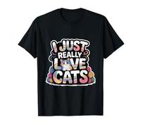 Citas Divertidas para Amantes de los Gatos Kitty Me encantan los Gatos Meme Camiseta