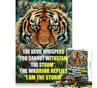 Citas El susurro del Diablo Rompecabezas de 1000 Piezas para Adolescentes Puzzle Mejora la Memoria Tranquilo Calmar Corte Premium Regalo sincero (38x26cm)