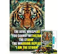 Citas El susurro del Diablo Rompecabezas de 1000 Piezas para Adolescentes Puzzle Mejora la Memoria Tranquilo Calmar Corte Premium Regalo sincero (38x26cm)