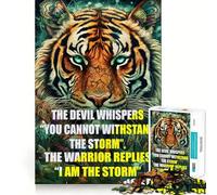 Citas El susurro del Diablo Rompecabezas para Adolescentes 1000 Piezas Recuerdo Mejora Calma Relajación Colección de Arte de Corte Claro Pieza (38x52cm)