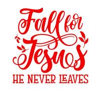 Citas inspiradoras de "Enamórate de Jesús" Calcomanías de pared 54x54.1cm Pintura mural artística Rojo