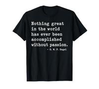 Citas Inspiradoras de filosofía de Hegel Philosophy Camiseta
