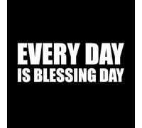 Citas, lemas, mensajes y tipografías para cada día de bendición. Calcomanías de pared de vinilo 42x115.1cm Decoración de tiendas Blanco