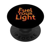 Citas motivacionales 3D Alimenta tu luz Citas Inspiración PopSockets PopGrip Adhesivo