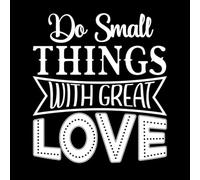 Citas motivacionales: haz pequeñas cosas con gran amor todos los días. Calcomanías de letras 67.2x75cm Embellecimiento de paredes Blanco