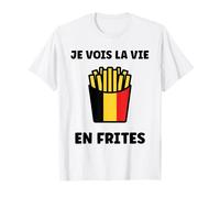 Citation Drapeau belge Coeur Amour Belgique Frites Camiseta