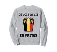 Citation Drapeau belge Coeur Amour Belgique Frites Sudadera