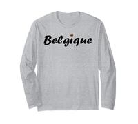 Citation Frites Drapeau belge Coeur Amour Belgique Manga Larga