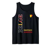 Citation Frites Drapeau Belgique Homme je Suis Belge Camiseta sin Mangas
