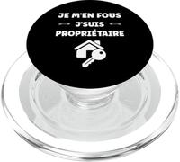 Citation Proprio Humour Je Men fous je Suis Propriétaire PopSockets PopGrip para MagSafe