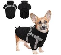 CITÉTOILE Abrigo cálido para Perros con arnés, Chaqueta Resistente al Viento para Clima frío, Ropa de Invierno para Perros con Cremalleras y puños Sueltos para Perros pequeños, medianos y Grandes, M