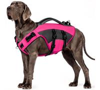 CITÉTOILE Chaleco Salvavidas para Perros, aro Chaleco de Natación para Perro con Asas Reflectantes, para Perros Pequeños, Medianos, Grandes Deportes, Rosa, XXL