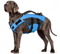 CITÉTOILE Chaleco Salvavidas para Perros, aro Chaleco de Natación para Perro con Asas Reflectantes, para Perros Pequeños, Medianos, Grandes Deportes, Azul, XL