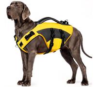 CITÉTOILE Chaleco Salvavidas para Perros, aro Chaleco de Natación para Perro con Asas Reflectantes, para Perros Pequeños, Medianos, Grandes Deportes, Amarillo, XXL