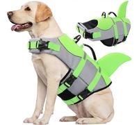 CITÉTOILE Chaleco Salvavidas Perro Chaqueta Mascotas Salvavidas Reflexivo para Piscina, Playa, Canotaje, para Perros pequeños, medianos, Grandes Que entrenan con manija de Rescate, Verde, XL