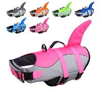 CITÉTOILE Perro Chaleco Salvavidas Chaqueta Mascotas Salvavidas Reflexivo para Piscina, Playa, Canotaje, para Perros pequeños, medianos, Grandes Que entrenan con manija de Rescate Rosa M