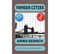 Cities Word Search Puzzle Book: Word searches with easy to read print about Cities, towns, destinations and more | 6x9 inches, 110 pages | 50+ puzzles...Gifts for vacations, Holidays and Free Times