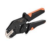 CITINER Crimpadora Terminales Eléctricos para Conectores No Aislados AWG 26-18, Alicates de Crimpado Profesional de Acero de Aleación, Negro y Naranja