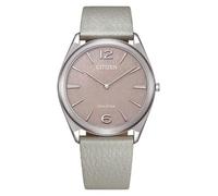 Citizen AR3120-41X Suratto - Reloj solar para hombre (38 mm, acero inoxidable, correa de piel), color rosa y gris