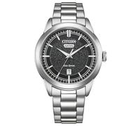 Citizen AW0151-85X Eco-Drive - Reloj solar para hombre, acero inoxidable, color plateado con esfera negra