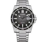 Citizen AW1816-89E - Reloj analógico de Cuarzo para Hombre con Correa de Acero Inoxidable, Negro, Pulsera