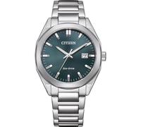 Citizen BM7620-83X - Reloj analógico de Cuarzo para Hombre con Correa de Acero Inoxidable, Verde, Pulsera