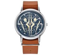 Citizen Eco-Drive Ahsoka Tano Star Wars Reloj para Hombre, Caja de Acero Inoxidable, marcadores en Forma de Diamante, Correa de Cuero marrón (Modelo: BJ6508-02W), Tono-Plateado, Classic