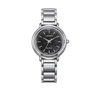 Citizen Eco Drive Arcly Women's Watch Black Mother of Pearl EM1100-84H Steel Case and Bracelet
