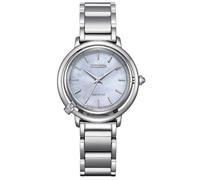 Citizen Eco Drive Arcly Women's Watch Mother of Pearl Bottom EM1090-60D Steel Case and Bracelet