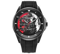 Citizen Eco-Drive AW1606-06W - Funda de Acero Inoxidable, Correa de Silicona Negra para Hombre, Negro -, Classic