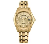 Citizen Eco-Drive Classic Peyten - Reloj de Pulsera para Mujer, día y Fecha, Cristal de Zafiro, Tono Dorado, 9 Inches, Clásico