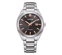 Citizen Eco Drive Metropolitan Unisex Time Only Men's Watch BM7620-83E Black Steel Background