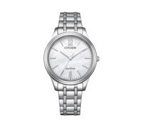 CITIZEN Eco-Drive - Reloj solar para mujer con correa de eslabones de acero inoxidable con 33 mm de diámetro en diferentes variantes, blanco, plateado