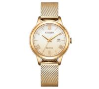 Citizen Eco-Drive - Reloj Solar para Mujer con Correa de Malla de Acero Inoxidable y Fecha en Diferentes Variantes, Multicolor, Pulsera