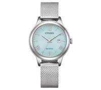 Citizen Eco-Drive - Reloj Solar para Mujer con Correa de Malla de Acero Inoxidable y Fecha en Diferentes Variantes, Plata, Pulsera