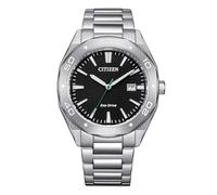 Citizen EcoDrive Metropolitan Sport men's watch black background BM7631-52E steel case and bracelet