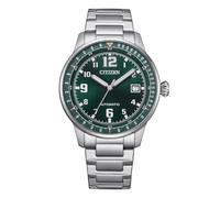 Citizen Reloj de hombre EcoDrive Military NJ0190-51X Solo hora, esfera verde, caja y brazalete acero