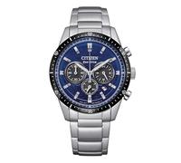 Citizen EcoDrive T9 Chrono Blue Bottom Men's Watch CA4624-56L Steel Case and Bracelet