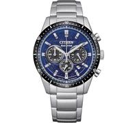 Citizen EcoDrive T9 Chrono Blue Bottom Men's Watch CA4624-56L Steel Case and Bracelet