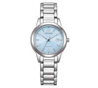 Citizen FE1241-71L - Reloj analógico de Cuarzo para Mujer con Correa de Acero Inoxidable, Azul, Pulsera