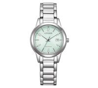 Citizen FE1241-71X - Reloj analógico de Cuarzo para Mujer con Correa de Acero Inoxidable, Verde, Pulsera