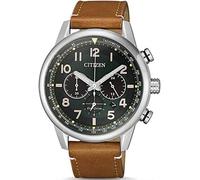 CITIZEN - Hombre - Reloj analógico - Reloj - Acero - Correa de piel - Plata - 43 mm