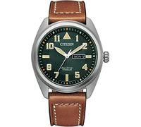 Citizen Reloj analógico Eco-Drive para hombre – Correa en cuero