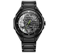 Citizen Men's Eco-Drive Star Wars Death Star Black IP Stainless Steel Watch, 3-Hand, Luminous,41mm (Model: BJ6539-50W)