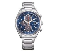 Citizen Metropolitan Chrono CA0459-79L Men's Chronograph Watch with Steel Blue Background