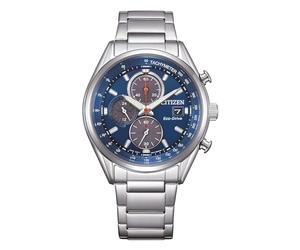 Citizen Metropolitan Chrono CA0459-79L Men's Chronograph Watch with Steel Blue Background