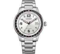 Citizen NJ0190 Reloj automático para Hombre con Correa de eslabones de Acero Inoxidable y Fecha en Diferentes Variantes, Plata, Moderno
