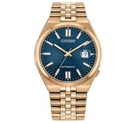 Citizen NK0023-57L TSUYOSA 60 - Reloj automático para hombre (40 mm, acero inoxidable, color oro rosado, azul)