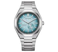 CITIZEN NK5020 Zenshin 60 Super Titanium - Reloj automático para hombre con correa de eslabones de titanio y cristal de zafiro, azul claro