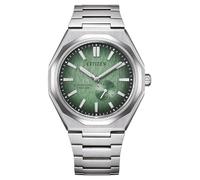 CITIZEN NK5020 Zenshin 60 Super Titanium - Reloj automático para hombre con correa de eslabones de titanio y cristal de zafiro, verde